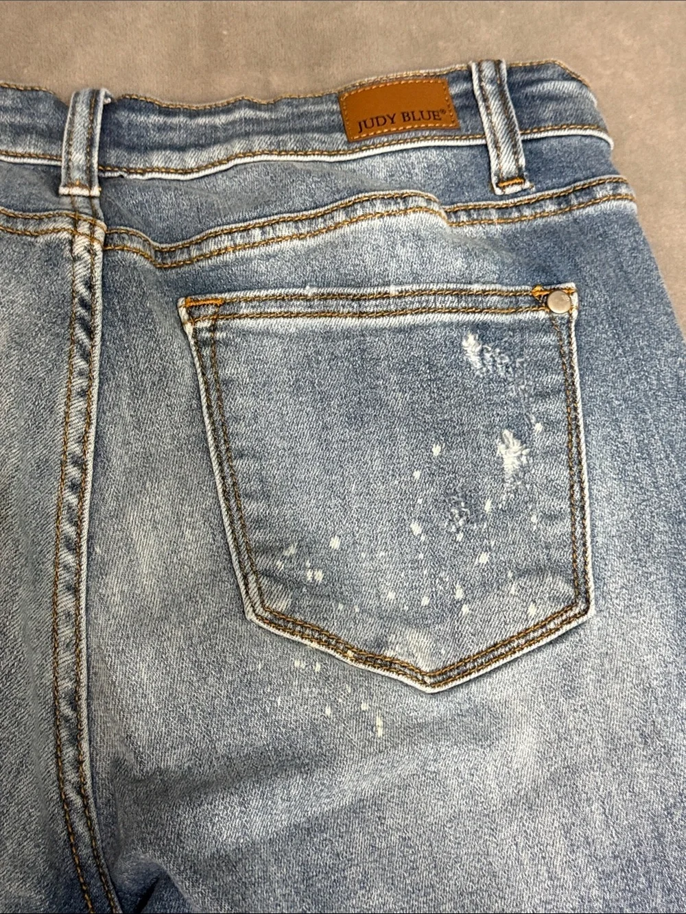 JB Light Wash Distressed Paint Splatter Boyfriend Fit style JB82155LT Item 72504